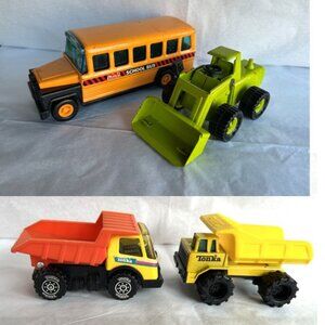 Vintage Buddy L and Tonka Trucks, set of 4